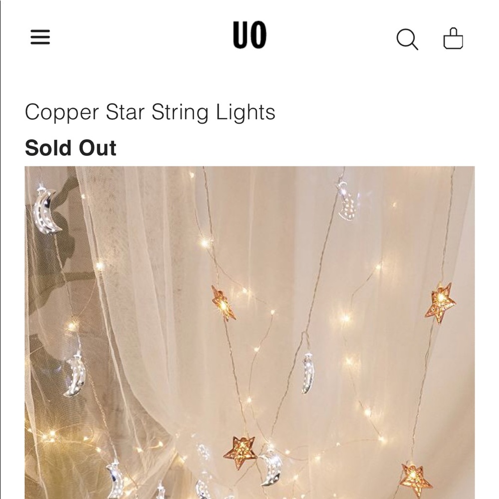 ISO Copper star string lights sold by UO!!!